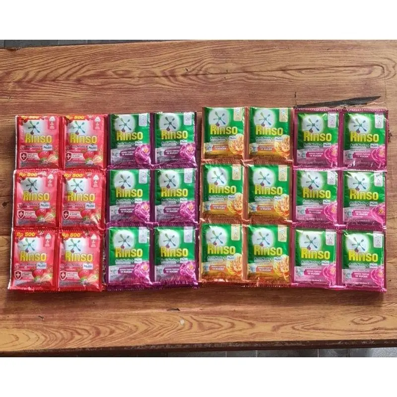 PAKET 3 RENCENG 500an 18 PCS Rinso Anti Noda Renceng 18ml isi 18 sachet Anti Noda Rose 2