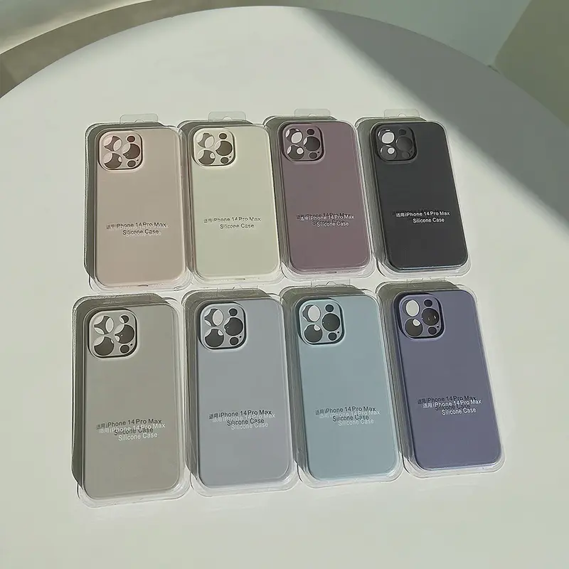Ốp Điện Thoại Silicon Lỏng, Màu Trơn Cho Iphone14pro Max Và Apple 16pro, 12, 11, Bao Gồm Tất Cả, 15 3