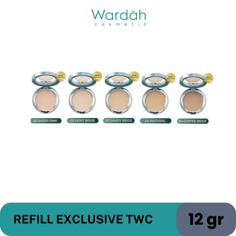 Wardah Exclusive Two Way Cake - Bedak Padat - Full - Refill - Wardahindonesia Powder Compact Lightening 1
