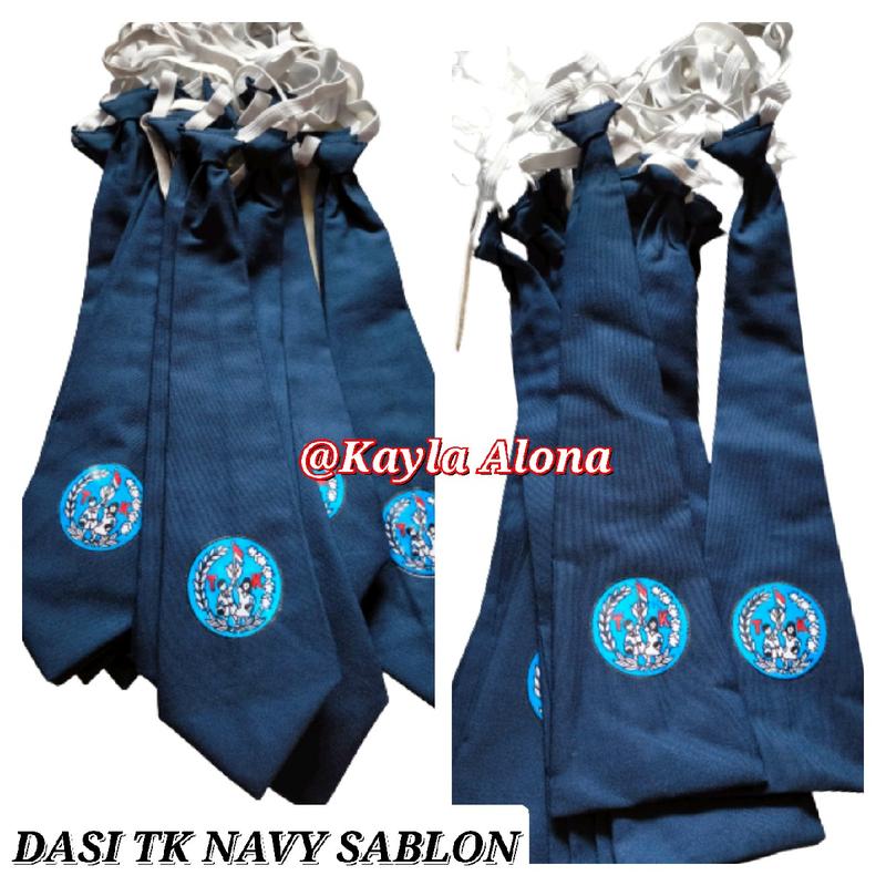 Dasi Sekolah TK ( NAVY )FAMATEX SABLON dan POLOS 0