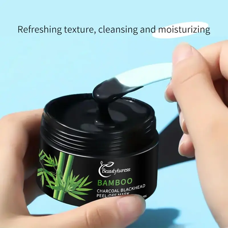 Bamboo Charcoal Blackhead Peel-off Mask, Deep Cleansing Facial Mask, Facial Skin Care Product for Women & Men 8