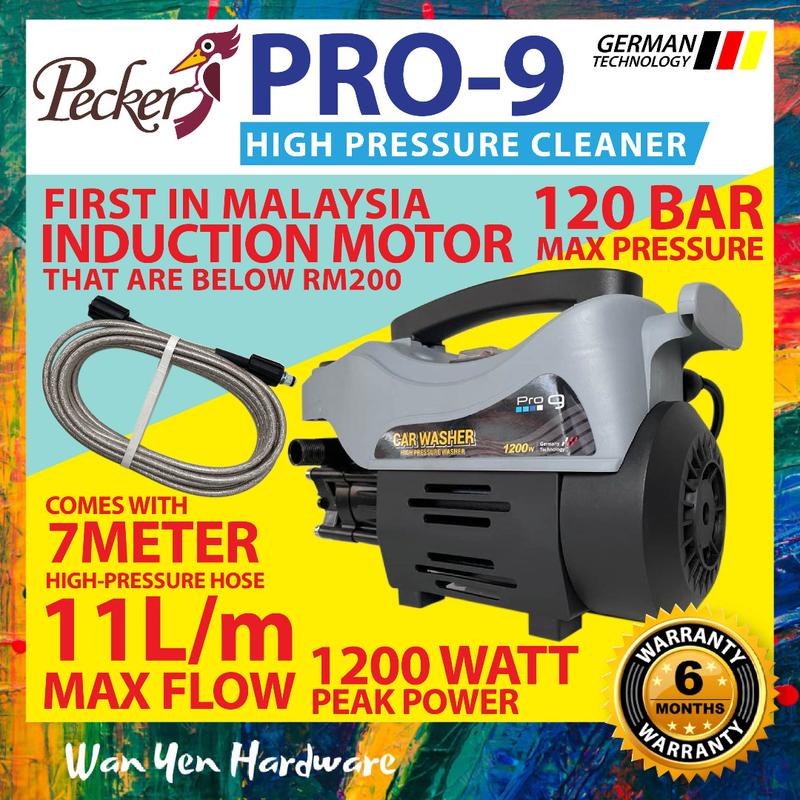 [German Technology] Pecker Pro 9 High Pressure Washer / Water Jet / Power Sprayer c/w Induction Motor