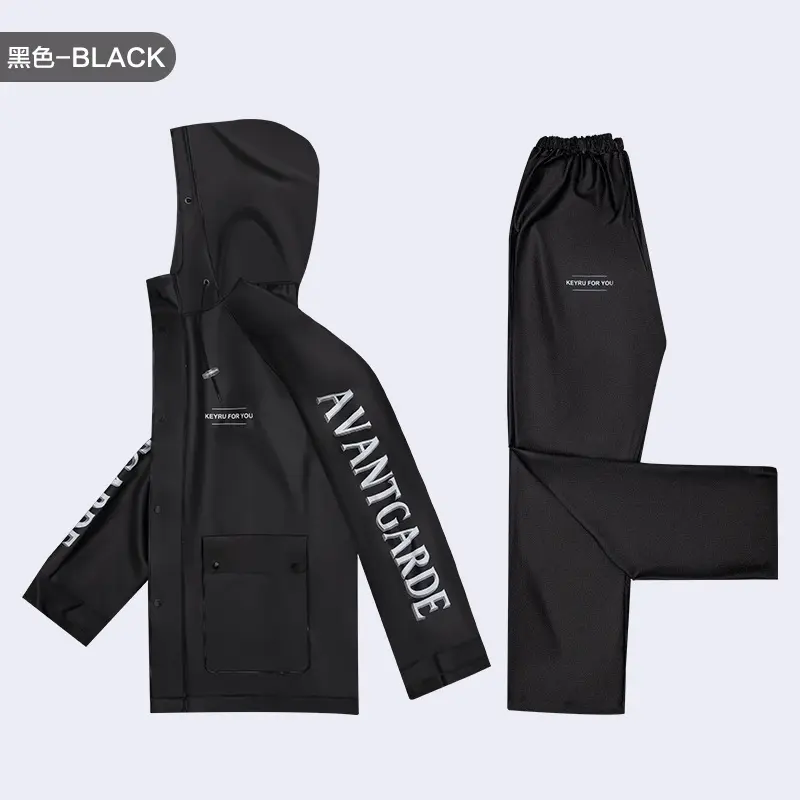 2025 New Motorcycle Raincoat Split PVC Film Raincoat With Rain Pants Waterproof Raincoat Suit Fashionable Couple Raincoat
