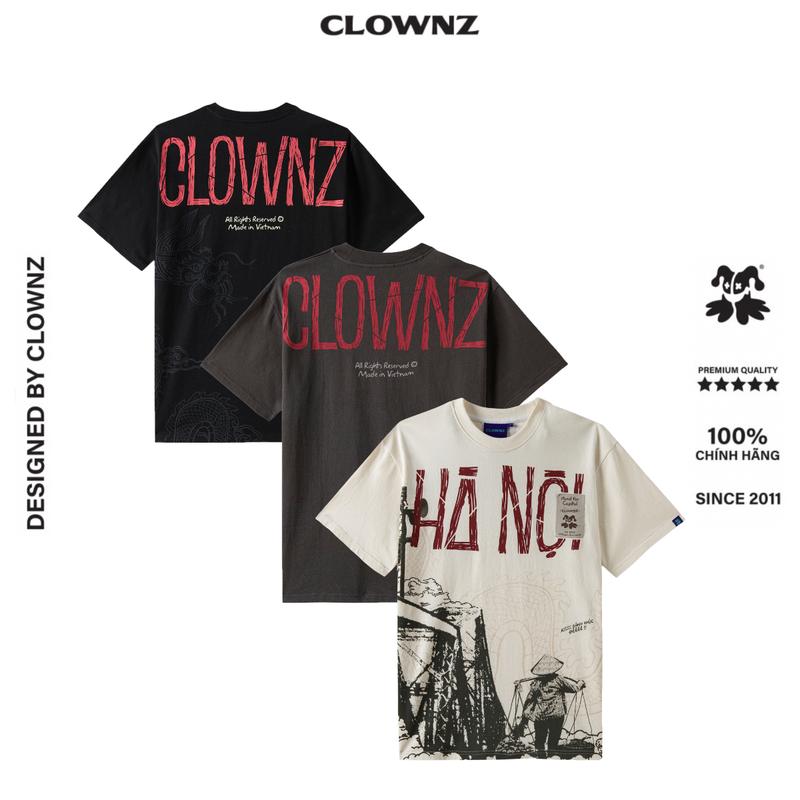 Áo thun ClownZ Hà Nội T-shirt overisze tay lỡ tee phông local brand unisex ClownZ nhiều màu form rộng cotton Menswear Top Cổ Tròn Heart Cat 