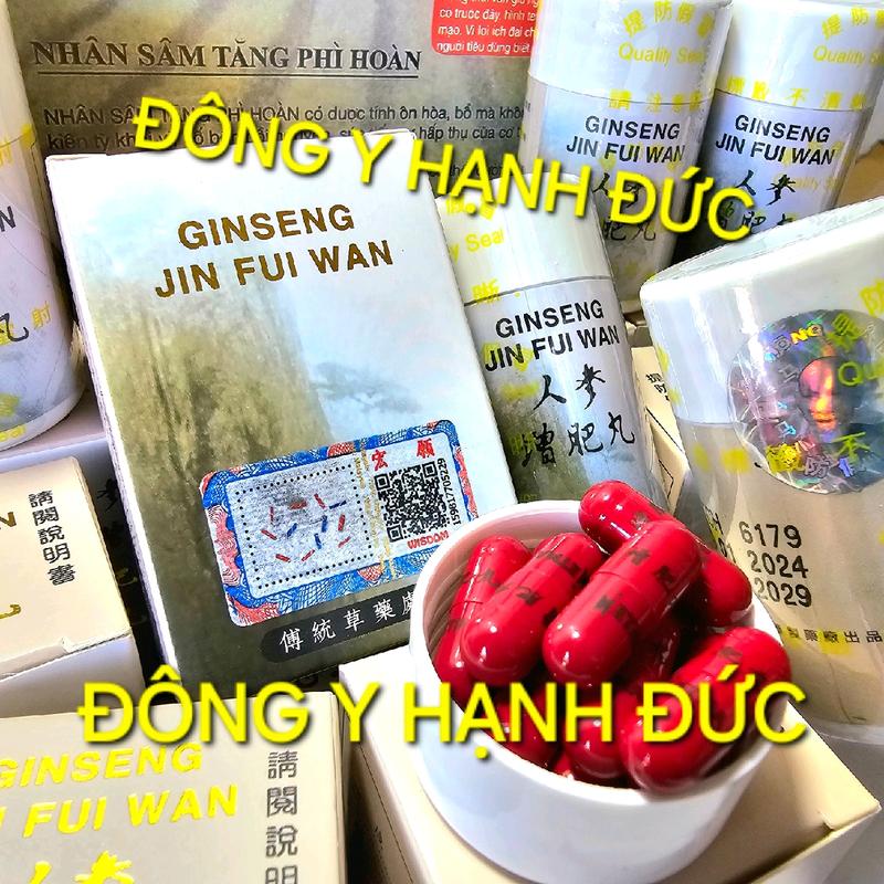 Viên Thực Phẩm. Nhân Sâm Tăng Phì Hoàn. Ginseng Jin Fui Wan Loại xịn check mã lọ 30 viên. Hỗ trợ biếng ăn mất ngủ.