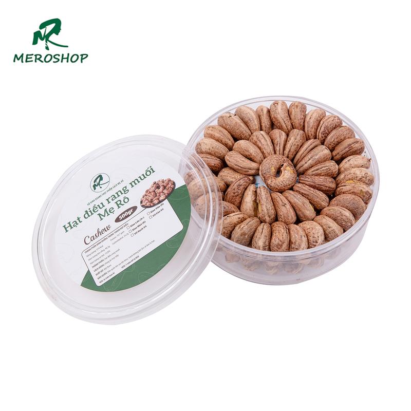 500Gr Hạt điều rang muối Xếp hộp Mẹ Rô Có hồ sơ công bố Xuất hóa đơn công ty đầy đủ