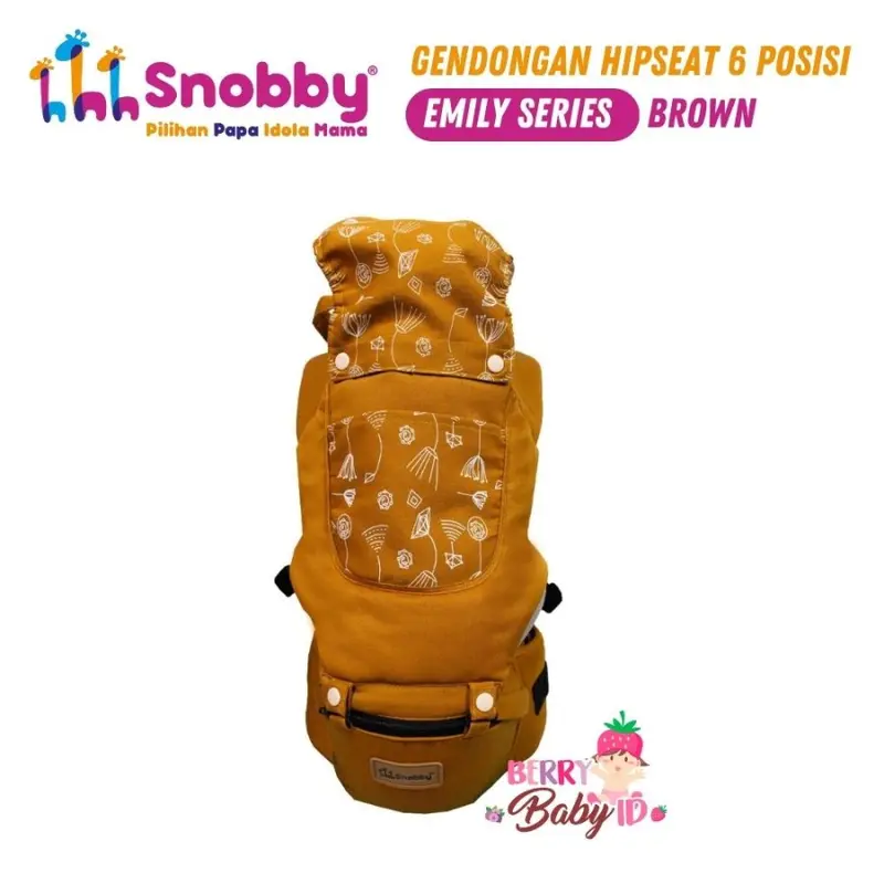 Snobby Gendongan Depan Bayi Hipseat Saku 6 Posisi 1-36 Bulan Berry Baby 7