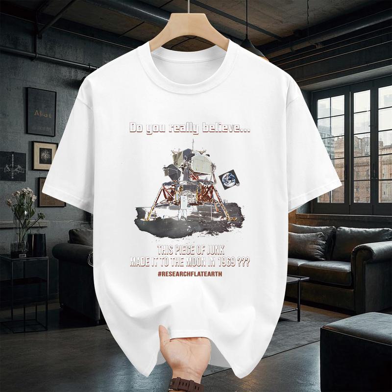 Áo Thun Nam ngắn Tay Dáng Rộng Và Dễ Phối Đồ Họa Tiết In Đơn Giản, Chất Liệu Cotton Tươi Mới Mùa Hè 2