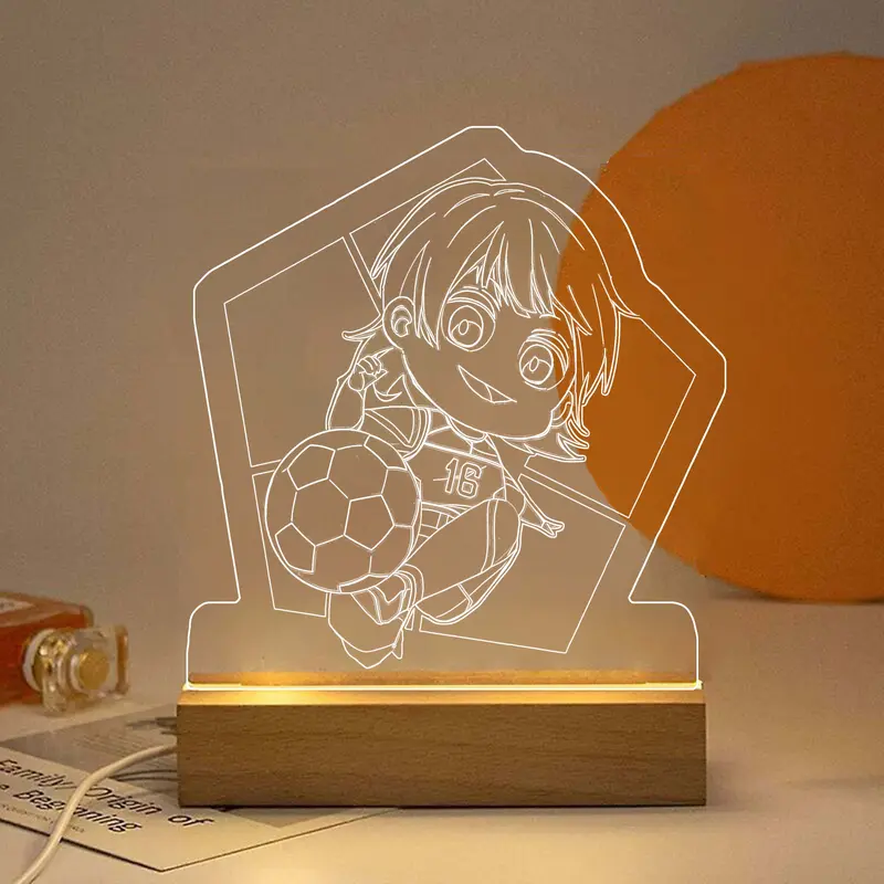 Lampu tidur hias ukiran akrilik Blue Lock White 4
