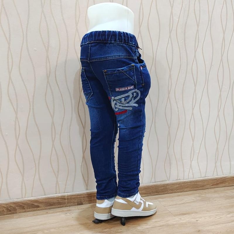 Celana Panjang Jeans STRECH Anak Laki Usia 4 - 12 Tahun Bahan Jeans Stretch / Melar Model Sobek Lutut Gaul Tidak Tembus Anak Laki-laki Keren Motif Fashion Bordir 6