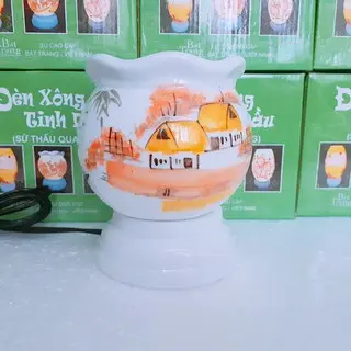 Đèn xông tinh dầu gốm sứ Bát Tràng - Size lớn nhiều họa tiết kết hợp với Tinh Dầu Thơm Phòng tạo hương thơm trang trí đèn cho phòng khách, phòng ngủ 3