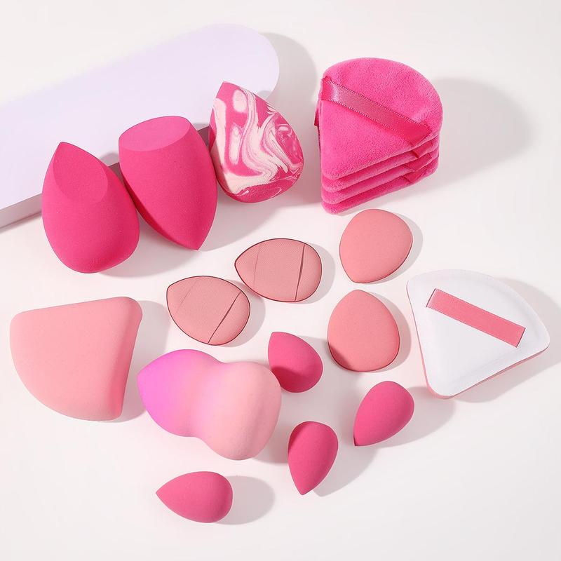 18pcs Makeup Sponge & Powder Puff Set, Versatile Soft Makeup Sponges & Powder Puffs for Liquid Foundation, Loose Powder, Concealer & Cream, Makeup Tool for Blending & Facial Detailing, Cosmetics 3