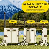 Gambar U-Living Troli Keranjang Belanja Pet Stroller Hewan Lipat Portable 4 Roda Trolley Serbaguna STO035 - Trolly box XL-Cream dari U-Living Bekasi Official Store Kota Bekasi 3 Tokopedia