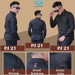 Lowkey Kemeja Pria Dewasa PJ 21 Hitam | Kemeja Pria Panjang Kemeja Pria Premium Ori Kemeja Pria Slimfit Kemeja Cowok Pria Dewasa Kemeja Cowok Trend 2026 Kemeja Pria Formal