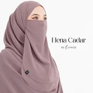Elena Cadar | Cadar Kerudung Layer Ceruty Safety Wanita Muslimah by Jamise Syari