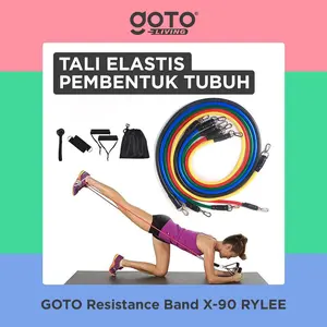 REJUVE (Promo Terbatas) Goto [COD] Rylee Resistance Band X-90 Alat Gym Tali Fitness Karet Elastis