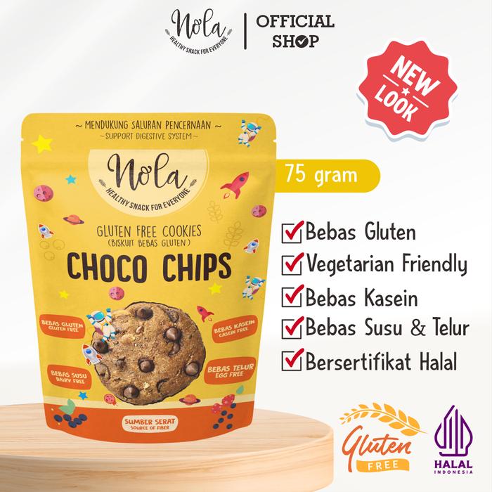 Gambar Nola Gluten Free Cookies Choco Chips 75 Gram dari VERLINOLA Kota Administrasi Jakarta Selatan Tokopedia