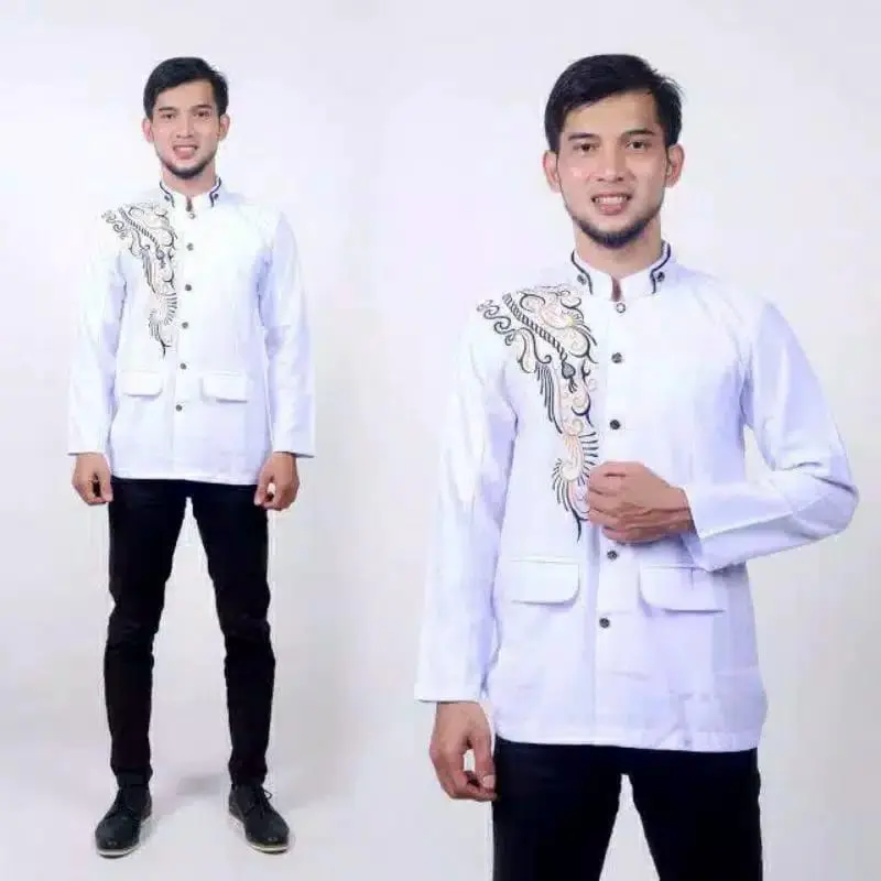 Jasko Bordir Jas Koko Lengan Panjang Motif Sebelah Jaskoko Terbaru