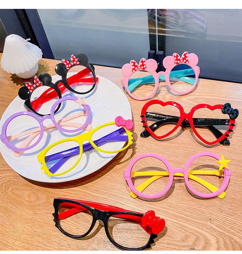 Product Introduction of Children's Glasses Frame Girls' Cute Cartoon Glasses without Lens Baby Boy Photo Decoration Girls' Baby Frame 5