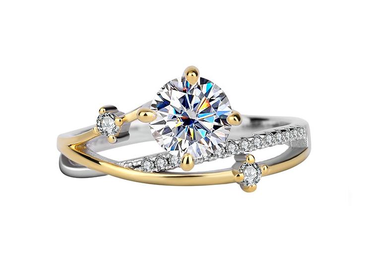 Product Introduction of 【#188】1CT Four-Claw Moissanite RIng In 925 Sterling Silver 3