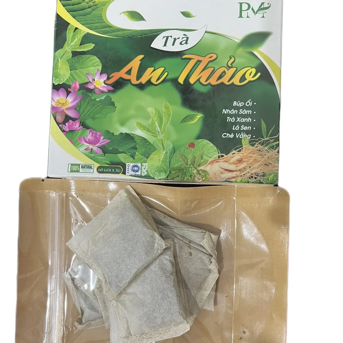Trà túi lọc trà săm lá sen an thảo thảo dược