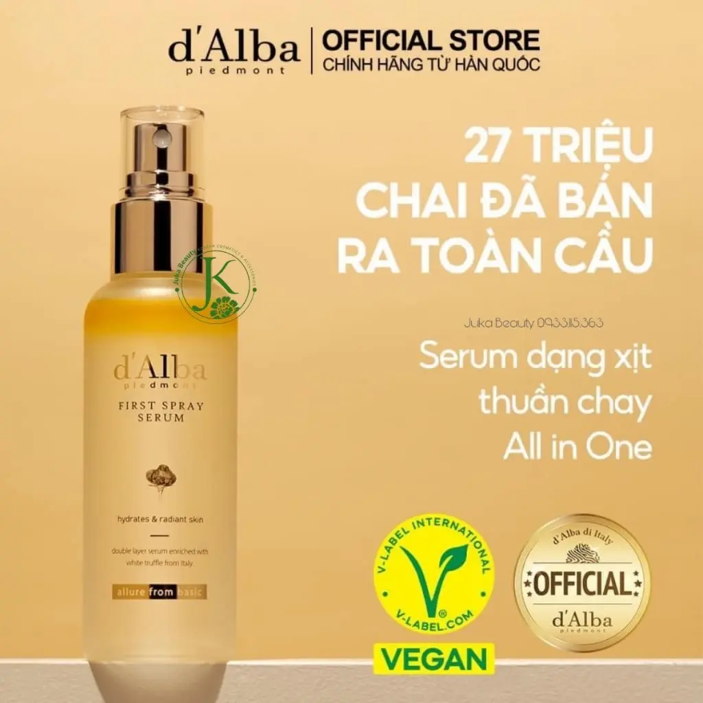 D'Alba white truffle whitening spray serum (oily skin) 50ml Moisturize Hydrating