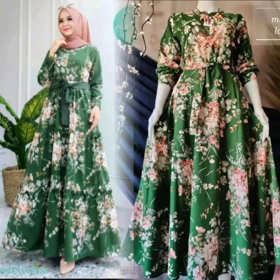 GAMIS MONALISA BUNGA BANGKOK BAHAN KATUN TEBAL TERLARIS Wanita