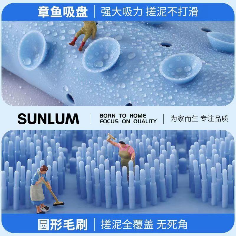 Máy chà lưng Treo Tường, Mới cho năm 2025, Bàn Chải Tắm Silicon Tự Dính, Để sử dụng trong Vòi Hoa Sen, Tấm tẩy tế bào chết không tay, Có Cốc Hút, Sử Dụng toàn thân, Chống trượt và chống va đập mát xa 5