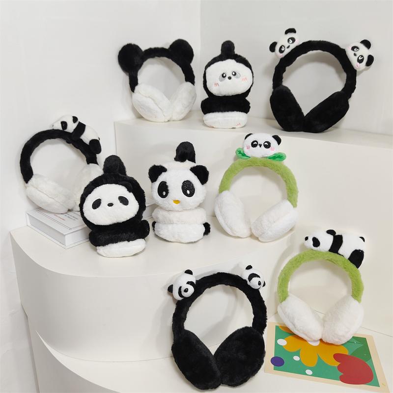 Product Introduction of Plush Hairband Cartoon Panda Claw Clip Updos Hair Clip Girl Kids Ponytail Holder 13MC 2