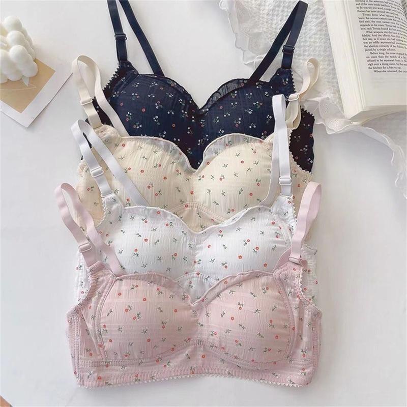 Product Introduction of Áo Ngực Không Dây, Dành Cho Nữ, Chất Liệu Cotton, Nhẹ, Thoáng Khí, Thích Hợp Cho Nữ Sinh Trung Học, Kiểu Đẩy Lên, Chống Chảy Xệ, Có Thể Điều Chỉnh, Đồ Lót Ngọt Ngào 11