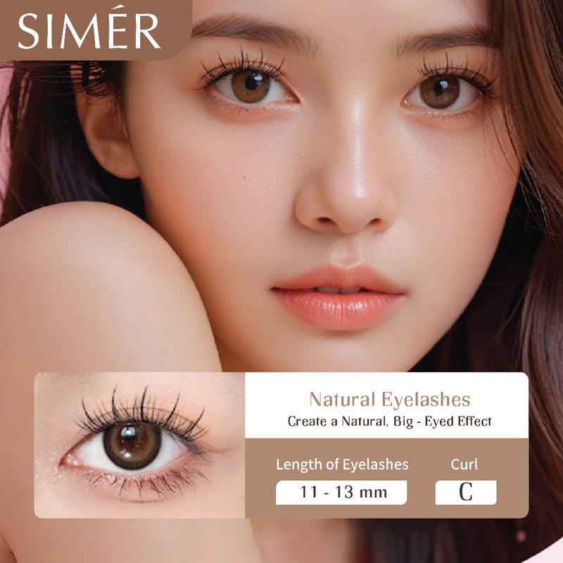 SIMER Natural Series DIY Cluster Lashes – C Curl Segmented Eyelash with Lash Bond & Remover, Long-Lasting & Easy to Apply Bulu Mata Satuan 3