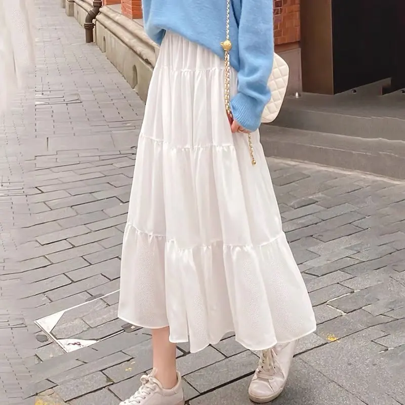 Chân Váy Ulzzang Phong Cách Hàn Quôc 2023 Hàng Có Sẵn CC2 dài chuẩn 78cm Nữ Thun Women Voi Nhung Cotton