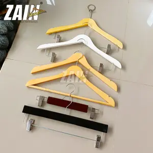 ( SEMUA JENIS ) HANGER KAYU - UKURAN DEWASA & ANAK - WARNA NATURAL, PUTIH, COKLAT & HITAM