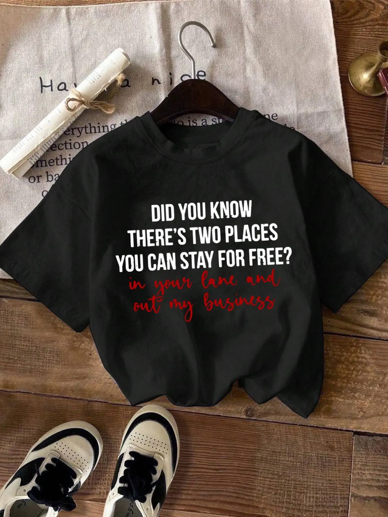 Women's Plain / Letter Print Round Neck Tee, Fashion Casual Drop Shoulder Short Sleeve T-shirt for Daily Wear, Ladies Clothes for All Seasons