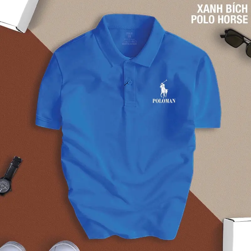 Áo Polo Nam Nữ in POLOHORSE,Chất vải CVC cá sấu Trẻ Trung,Thanh lịch 6