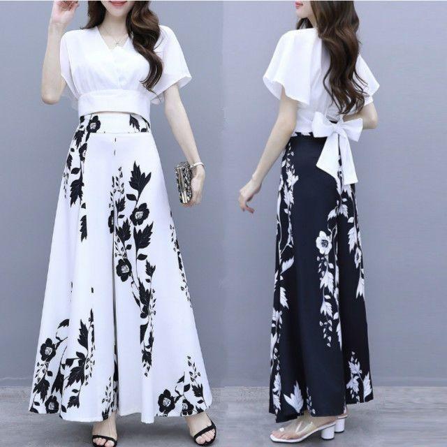 Product Introduction of Quần Ống Rộng Thời Trang Phong Cách Phương Tây, Hàng Mới Về Mùa Hè 2023, Phong Cách Quốc Gia, In Đen Trắng, Váy Quần Bó Sát Dáng Rộng Rãi Đơn Giản, Quần Áo Nữ Mới Quần Lót Nữ Quần Lót Nữ 14