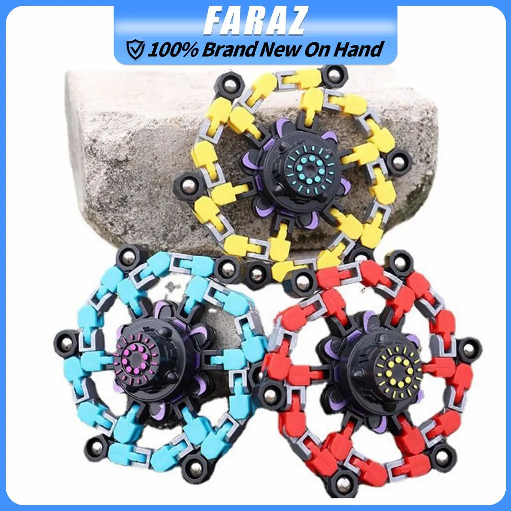 Fidget Spinner Metal Fidget Spinners Toys DIY Transformable Chain Anti ...