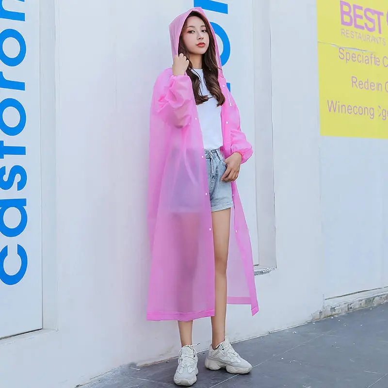 EVA Raincoat Portable Rain Poncho Jacket For Unisex