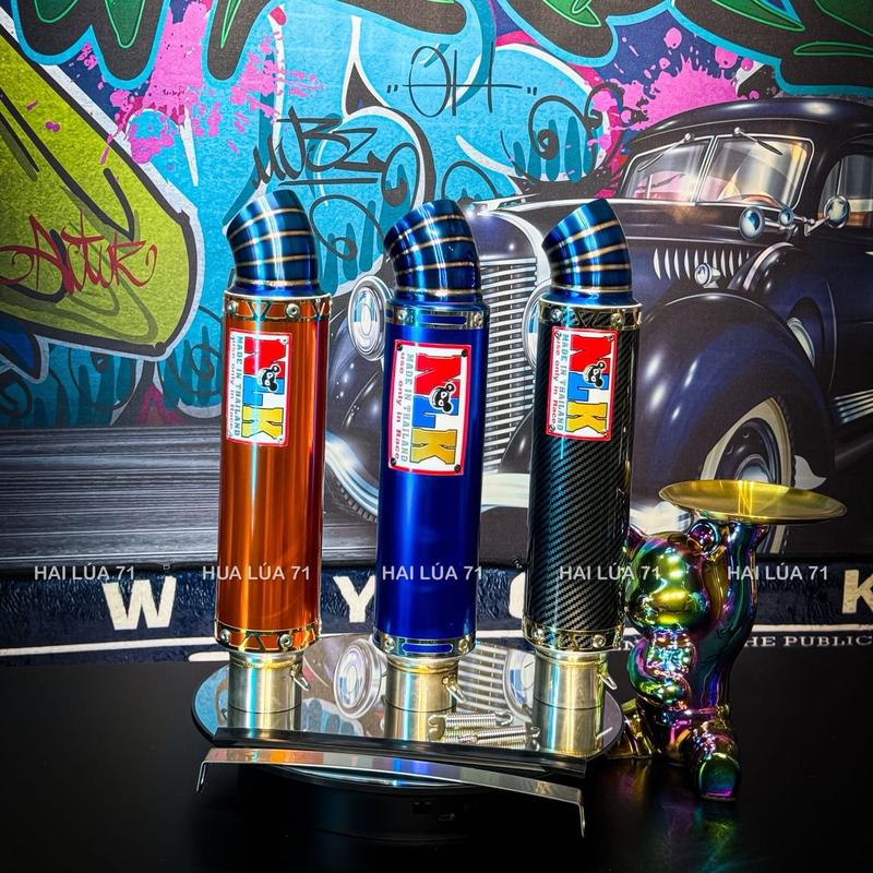 Lon Pô NLK Hàng 1:1 Phi 51 Carbon Xanh Đen Đỏ Phụ Kiện Xe Máy