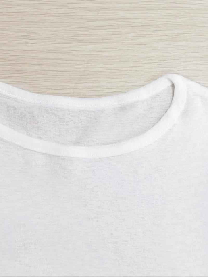 Product Introduction of Women's Solid Color Sheer Tee, Casual Long Sleeve Round Neck T-shirt for Summer, Fashion Women's Top for Daily Wear 6