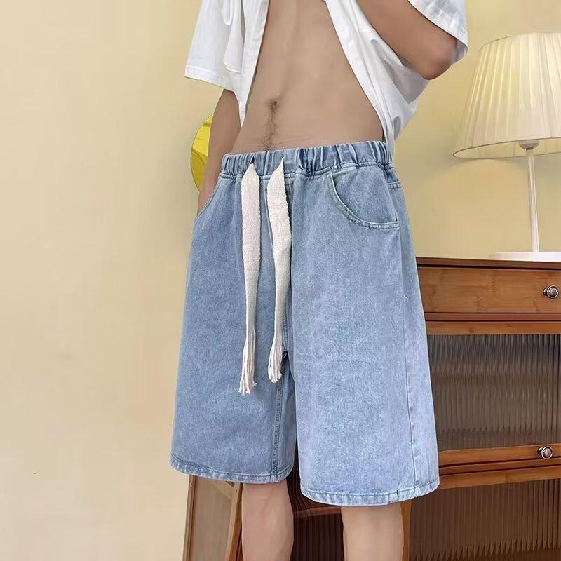 Men's washed denim shorts🔥| Summer thin & breathable | American streetwear style | loose straight cut | unisex casual shorts # trendingnow 0