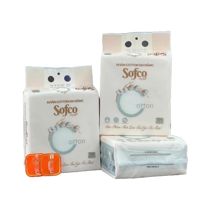 K30_ Khăn Khô Đa Năng Cao Cấp SOFCO 100% Cotton Siêu Dai, An Toàn Cho Người Sử…