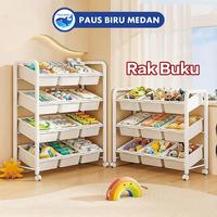 Gambar Paus biru  -   Rak Mainan Anak Roda Rak Susun Plastik Kabinet Buku Tempat Penyimpanan Serbaguna dengan Roda 360 Derajat dan Panel Samping Kokoh - 2K + 4T  | D148-2 dari PAUS BIRU MEDAN Kab. Tangerang 1 Tokopedia