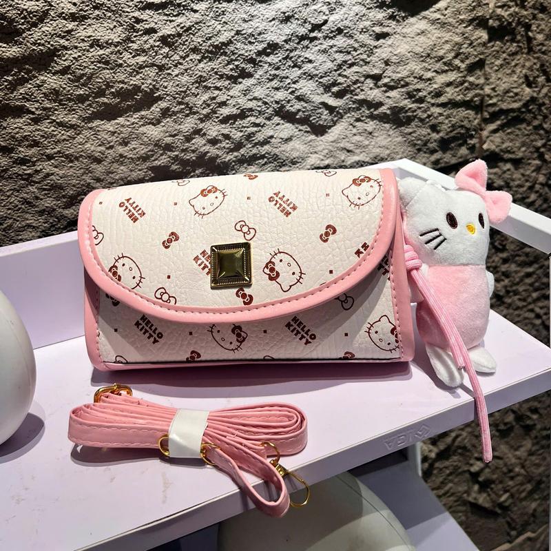 [KÈM HỘP] Túi đeo chéo Hello Kitty kèm gấu bông dễ thương LN11 rẻ đẹp