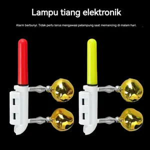 Lonceng Alarm Pancing Stainless Double Bel Jepit Penanda Gondolan Ikan Aksesoris Mancing Bel Pancing