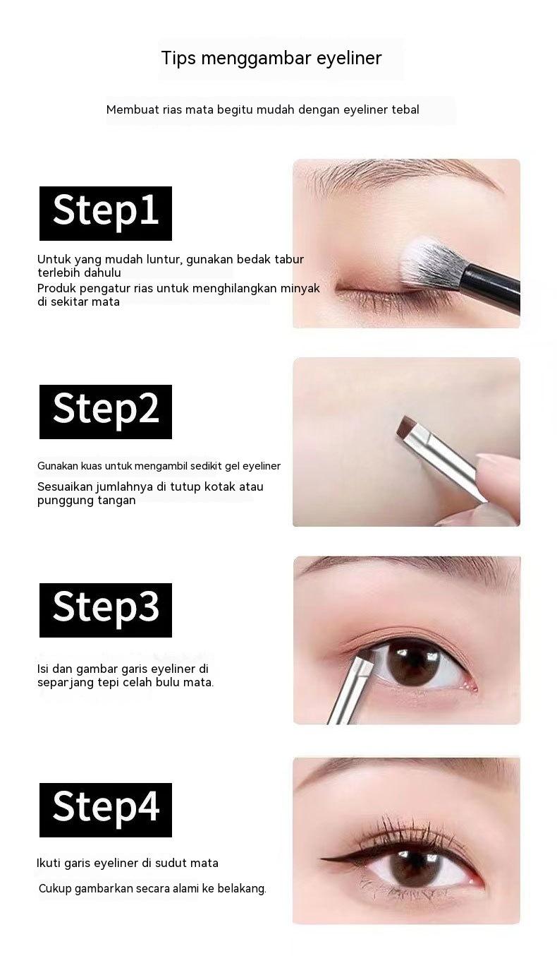 MUSIC FLOWER 2-in-1 Eyebrow & Eyeliner Gel 24H Natural Look Finish Oil Control Waterproof Smudge Proof Tahan Lama：MUSIC FLOWER