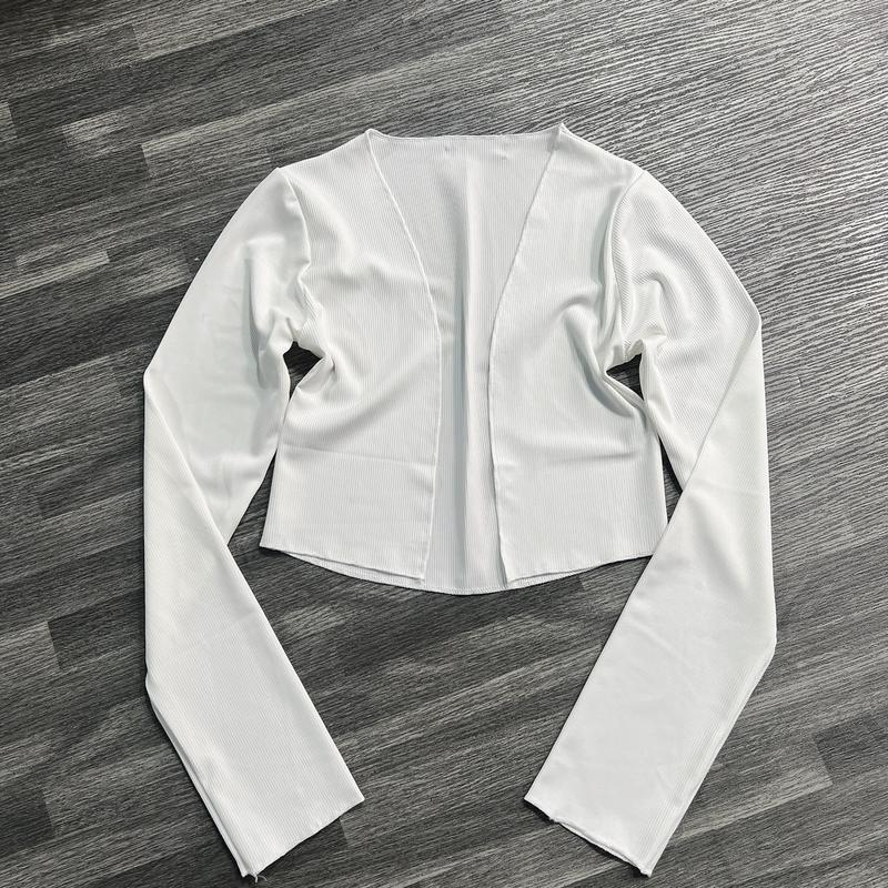 Product Introduction of Áo khoác cardigan dáng croptop khoác ngoài tay dài, áo khoác nữ phối với đầm váy thun tăm lạnh VD901 20