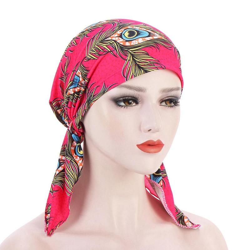 Mũ Khăn Trùm Đầu Hồi Giáo, Vải Hoa, Vành Cong, Hạt Điều, Mũ Đội Đầu Co Giãn, T3P1 3