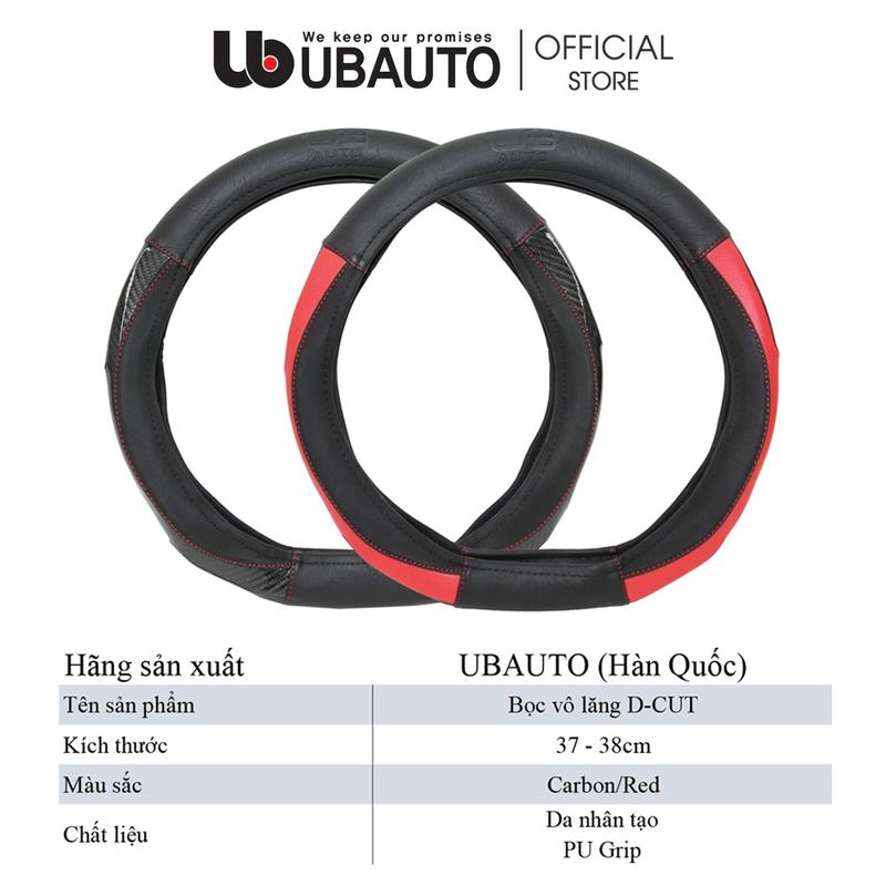 Bọc vô lăng ô tô đẹp cao cấp UBAUTO Hàn Quốc da nhân tạo giá tốt phù hợp các dòng xe có vô lăng 37-38cm 2