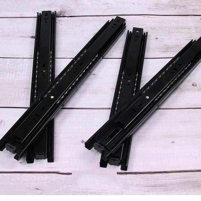 Bộ gồm 2 thanh ray bi trượt 3 tầng ngăn kéo tủ bàn trang điểm bàn máy vi tính bằng thép không rỉ dày dặn